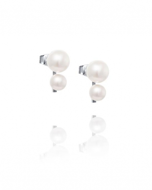 Drip Drop Pearl Ear Silver