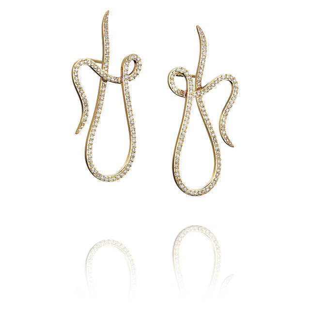 Shape Of A Dream & Stars Earring Gold