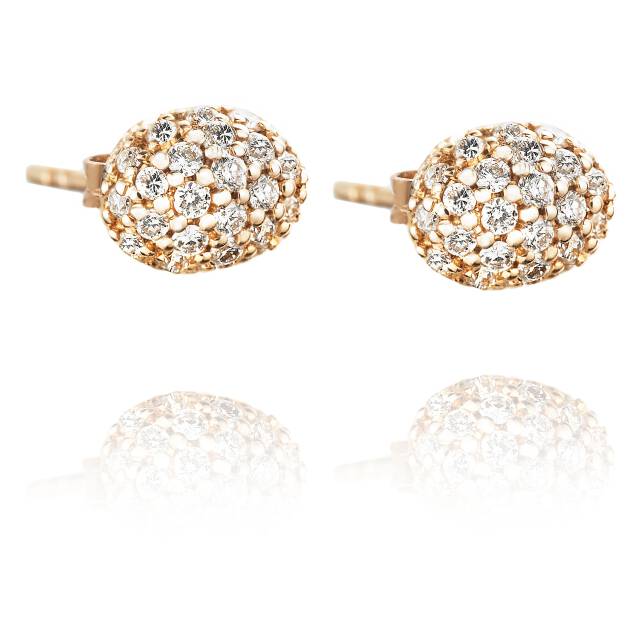 Love Bead - Diamonds Earring Gold