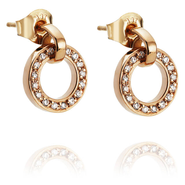 Ring Around & Stars Earring Gold