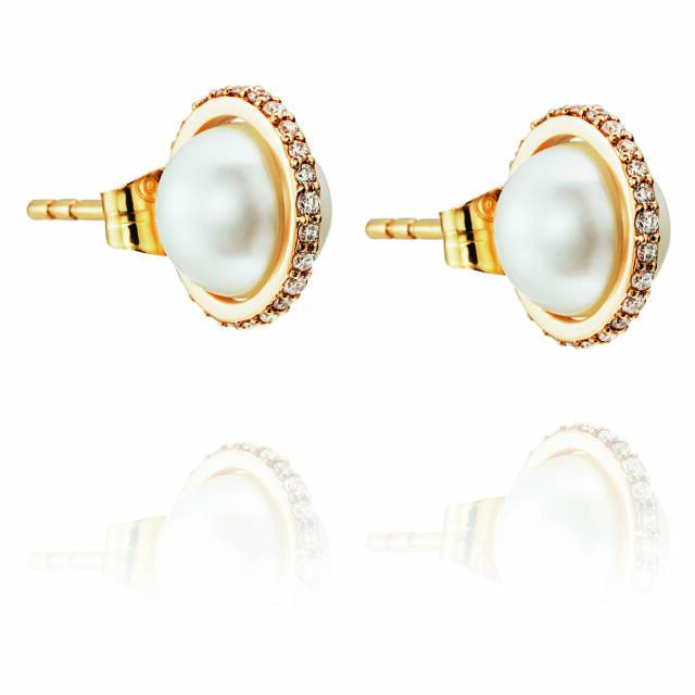 Day Pearl & Stars Earring Gold