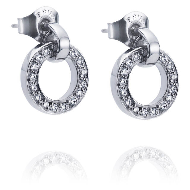 Ring Around & Stars Earring White gold