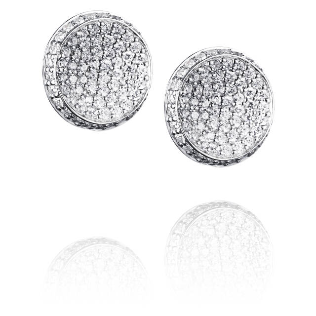 Love Bowl Earring White gold