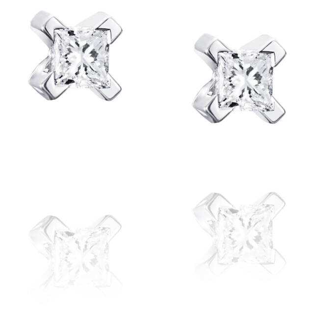 Dolce White Princess Earring White gold