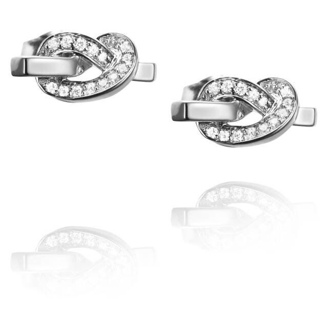 Love Knot & Stars Earring White gold