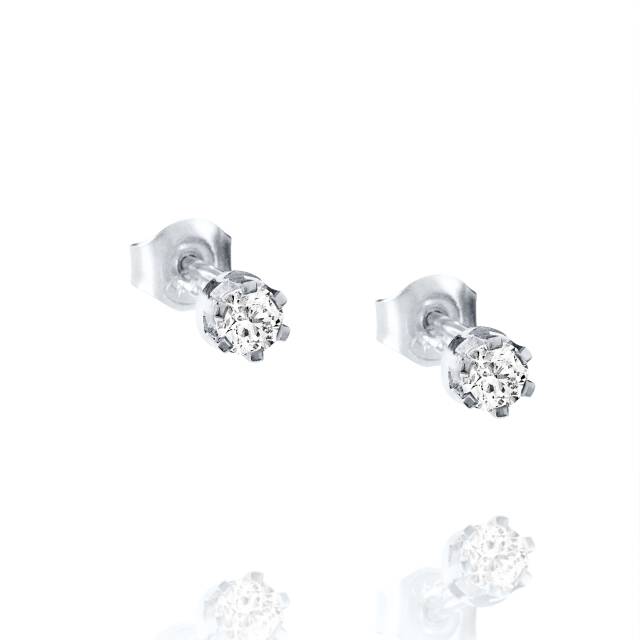 Crown & Stars Earring 0.38ctw White gold