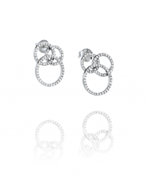 Bubbles & Stars Ear White gold