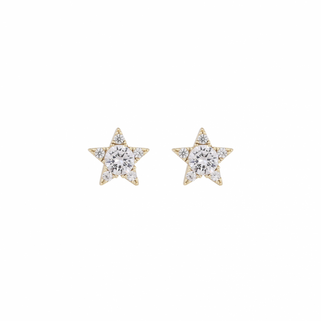 Wish star ear Gold/clear-Onesize