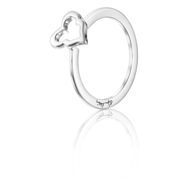 Crazy Heart Ring Silver