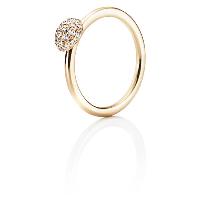 Love Bead - Diamonds Ring Gold