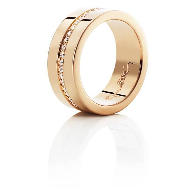 Wide & Stars Ring Gold