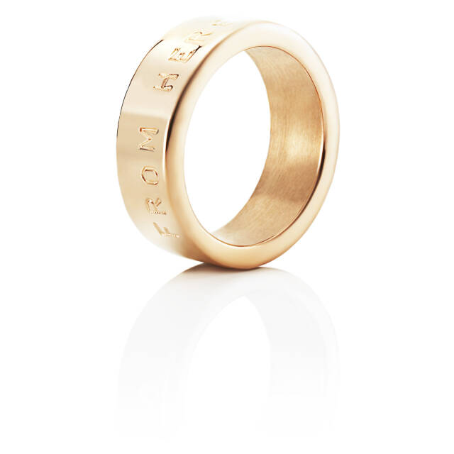 From Here To Eternity Stamped Ring Gold