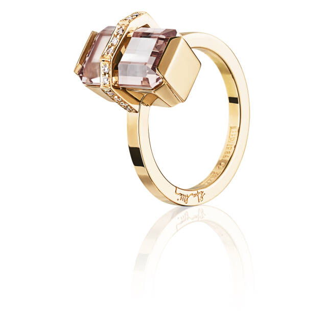 Little Bend Over - Morganite Ring Gold