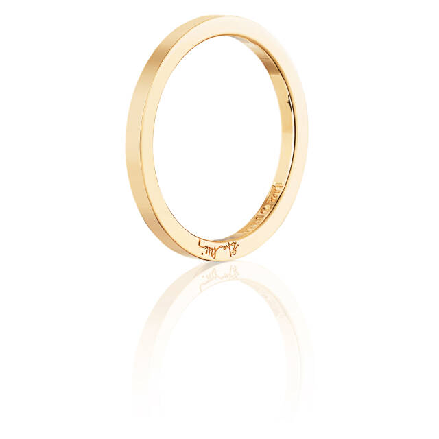 Plain & Signature Thin Ring Gold