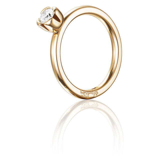 Love Bead Wedding 0.30 ct Diamonds Ring Gold