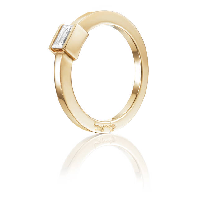 Deco Wedding Ring Gold