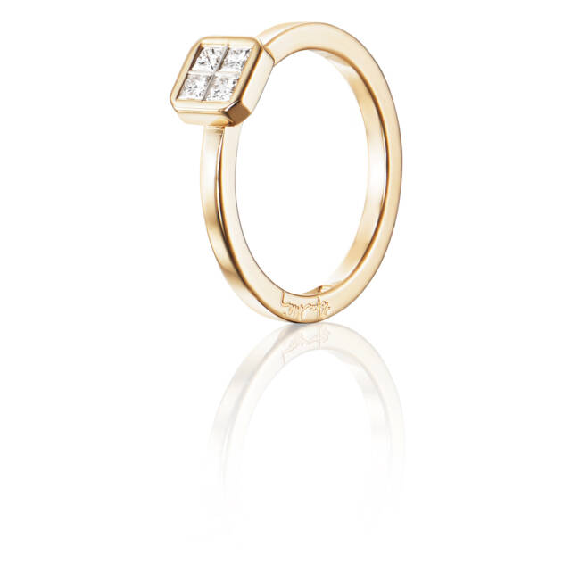 4 Love 0.20 ct Diamonds Ring Gold
