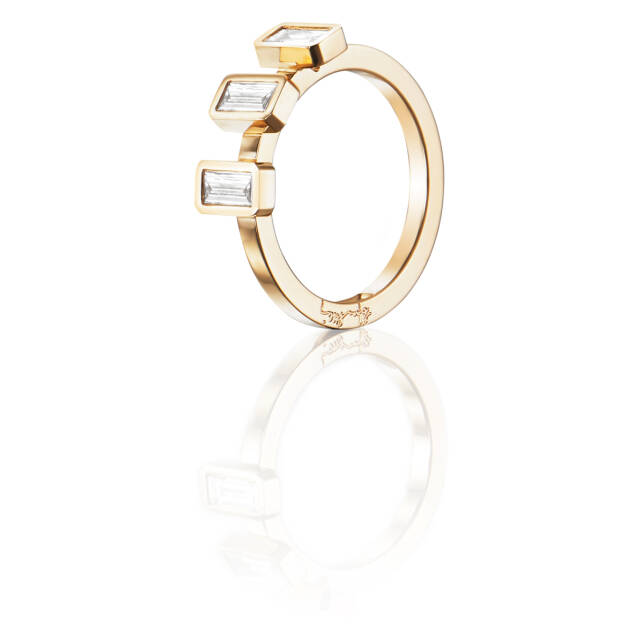 Baguette Wedding 0.60 ct Diamonds Ring Gold