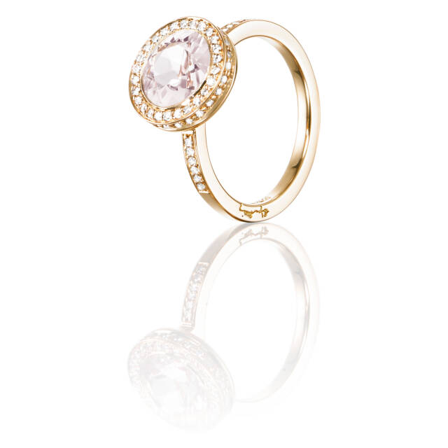 Halo - Morganite Ring Gold