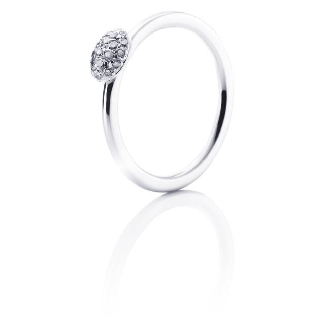 Love Bead - Diamonds Ring White gold