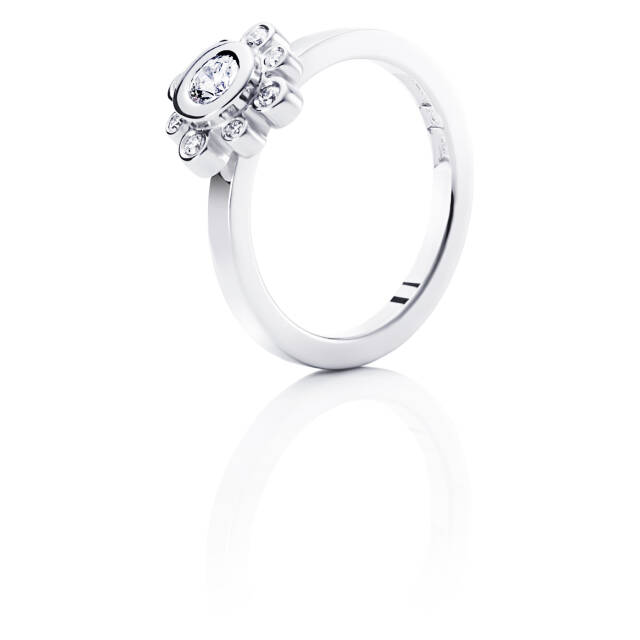 Sweet Hearts Crown 0.19 ct Diamonds Ring White gold