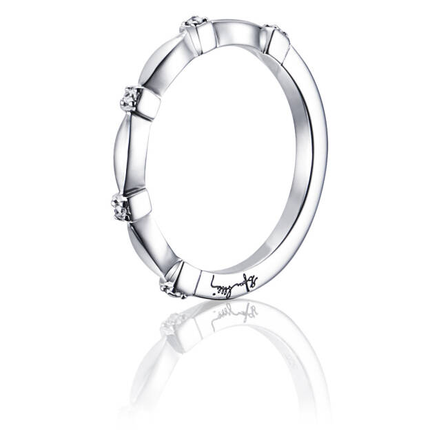 Forget Me Not Thin Ring White gold