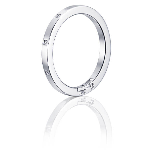 Thin & I Love You On Top Ring White gold