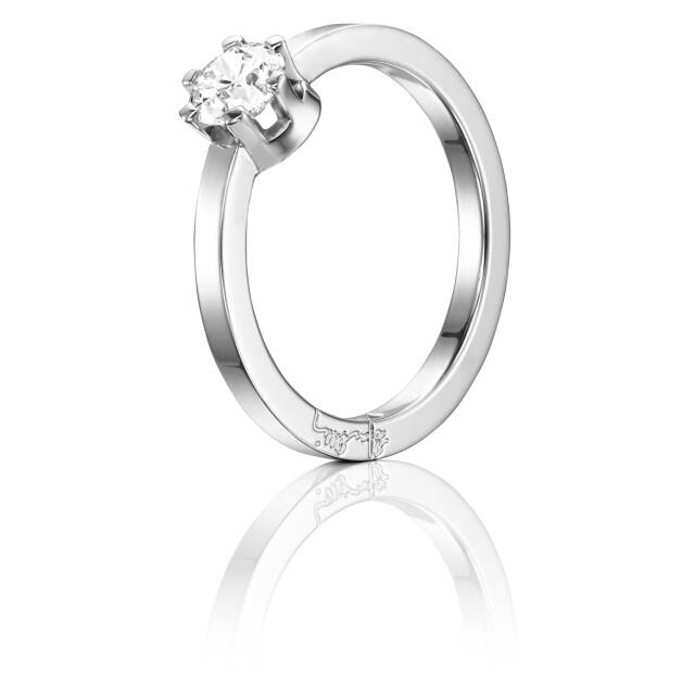Crown Wedding 0.50 ct Diamonds Ring White gold