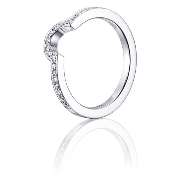 You & Me Threesome Ring White gold