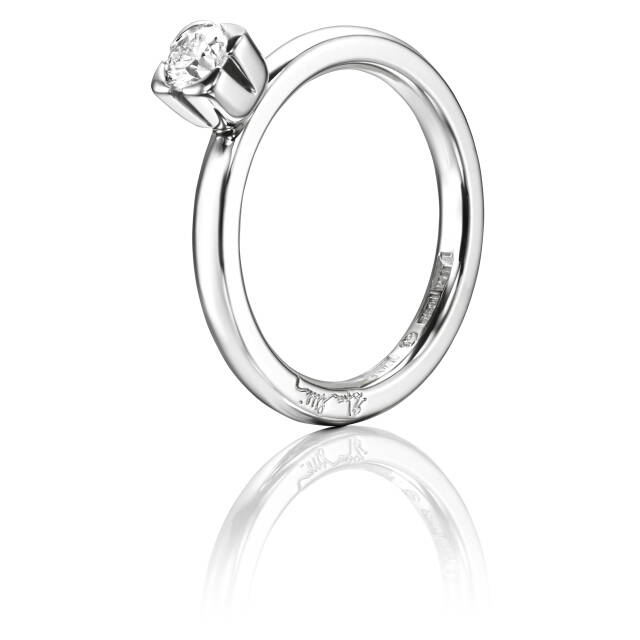 Love Bead Wedding 0.30 ct Diamonds Ring White gold