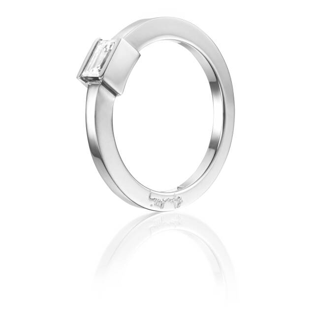 Deco Wedding Ring White gold
