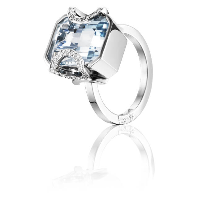 Little Magic Star - Aquamarine Ring White gold