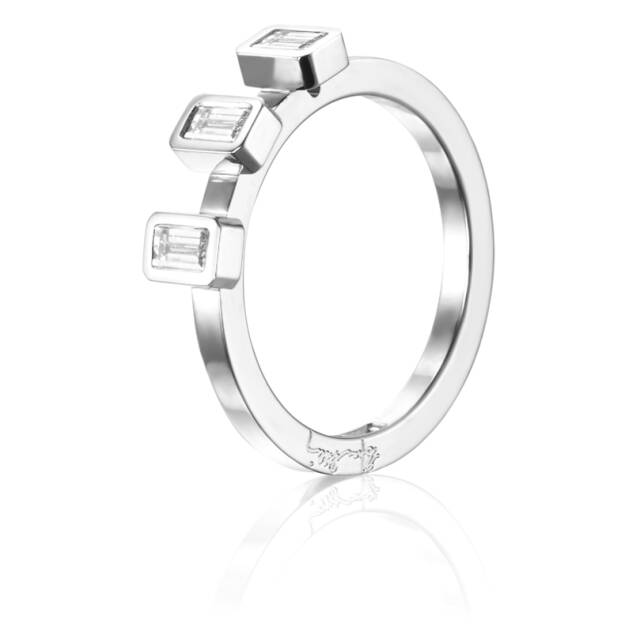 Baguette Wedding 0.30 ct Diamonds Ring White gold