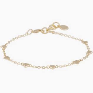 Lovely small hearts chain Bracelet Gold