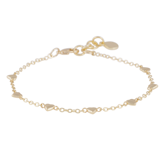 Lovely small hearts chain Bracelet Gold