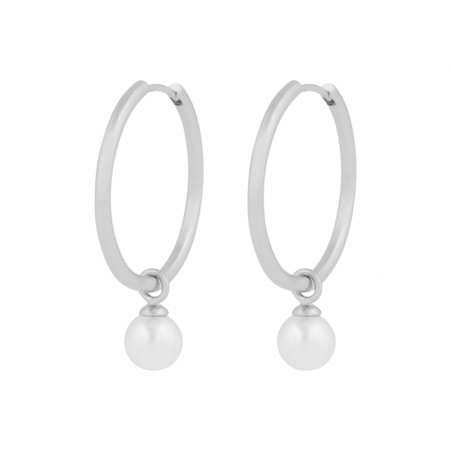 Karan pendant ring Earrings Silver