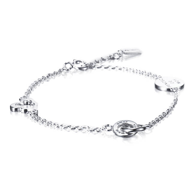 Mini Love Bracelets Silver 17-19 cm