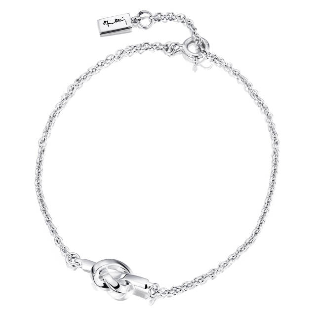 Love Knot Bracelets Silver 17-19 cm