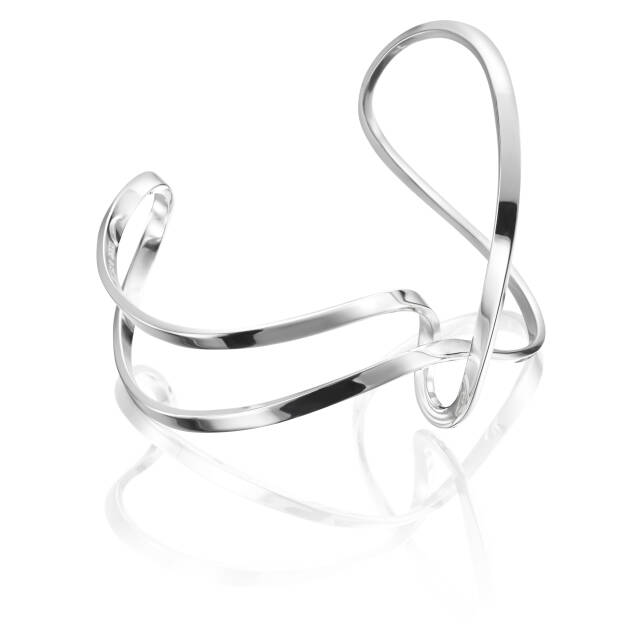 Twisting Cuff Bracelets Silver