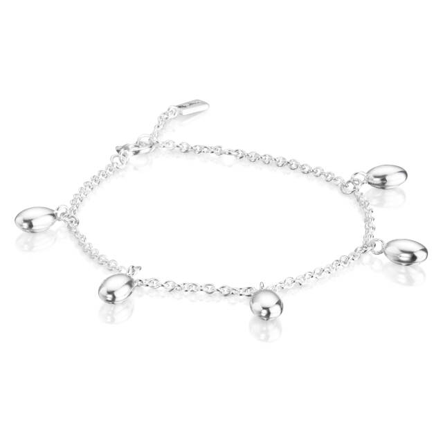 Love Beads Plain Bracelets Silver