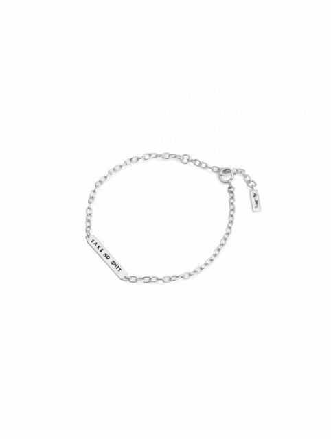 Power Plates Bracelets - Take No Shit Silver 16-19 cm