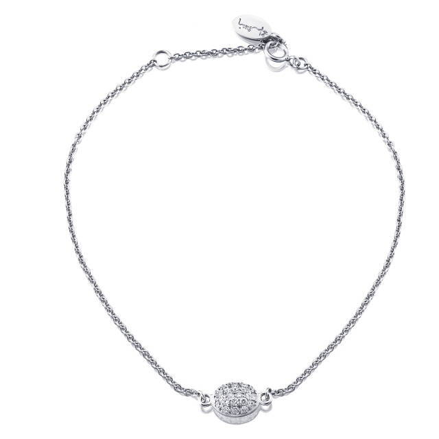 Love Bead Bracelets White gold 17-19 cm