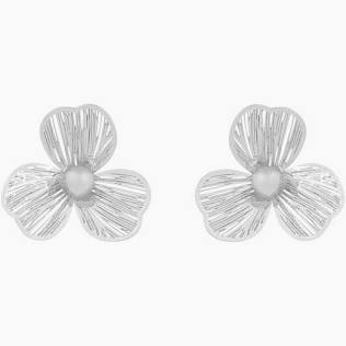 Flora petal Earrings Silver