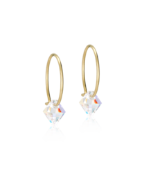 GT Ear Ring 14 mm, Bicone 6 mm, Rainbow