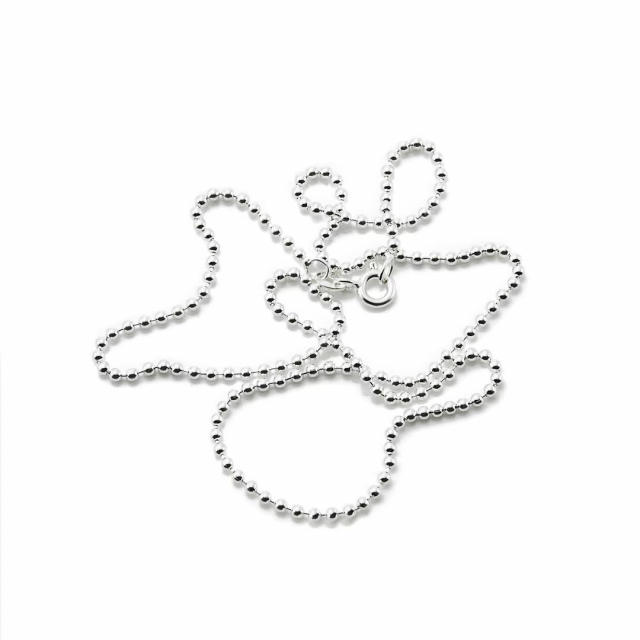 Bead Chain 2 mm Necklaces Silver 50 cm
