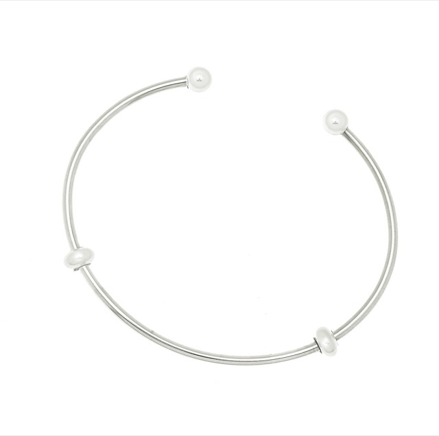 Letters bangle brace Bracelets Silver