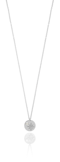 One coin Necklaces Silver 50-60 cm