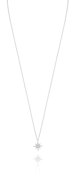 One star Necklaces Silver 41-45 cm