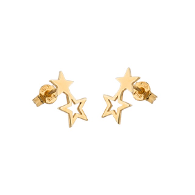 Double star Earring Gold