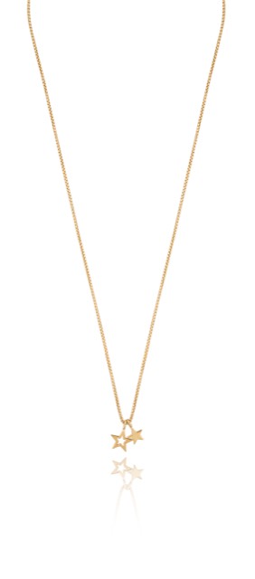 Double star pendant Necklaces Gold 42-47 cm
